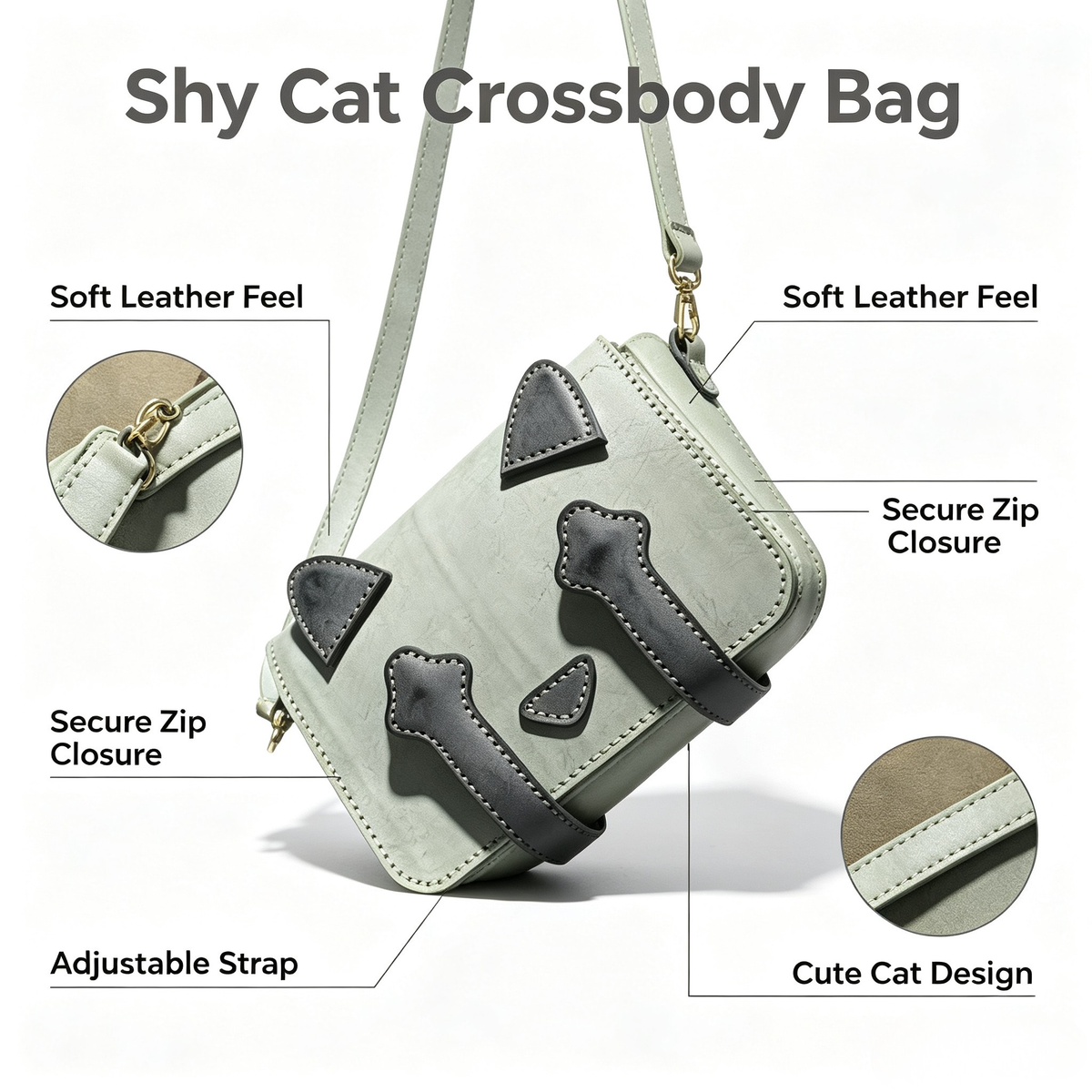 Shy Cat Crossbody Taske
