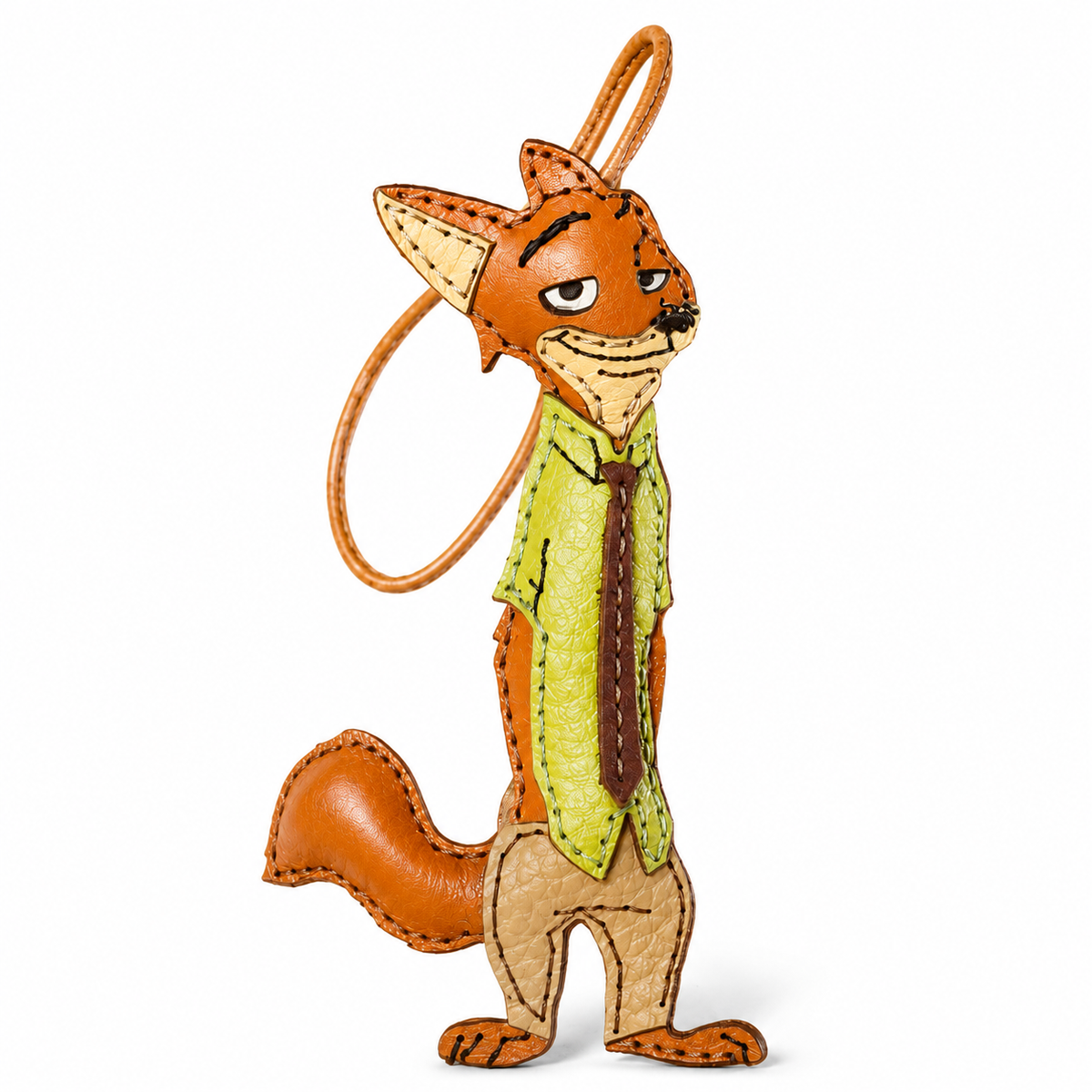 Zootopia Nick Wilde Leather Keyring Charm
