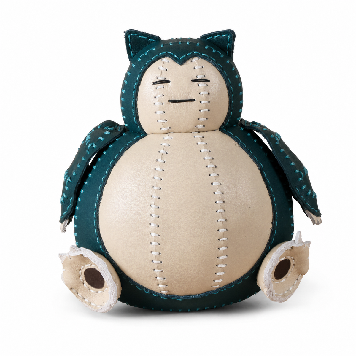 Håndlavet læder Pokémon Snorlax-ornament