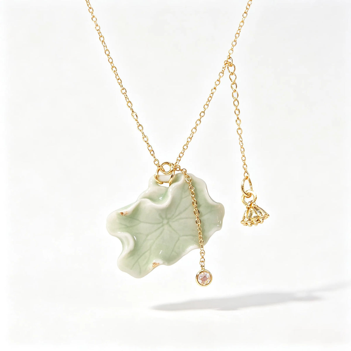 Ceramic Lotus Leaf Necklace