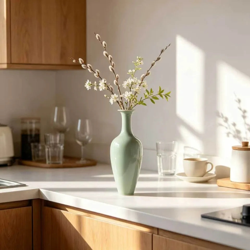willow-leaf-shaped vase