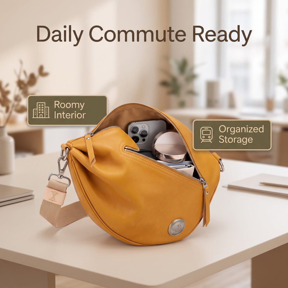 Large Fortune Hobo Crossbody Bag