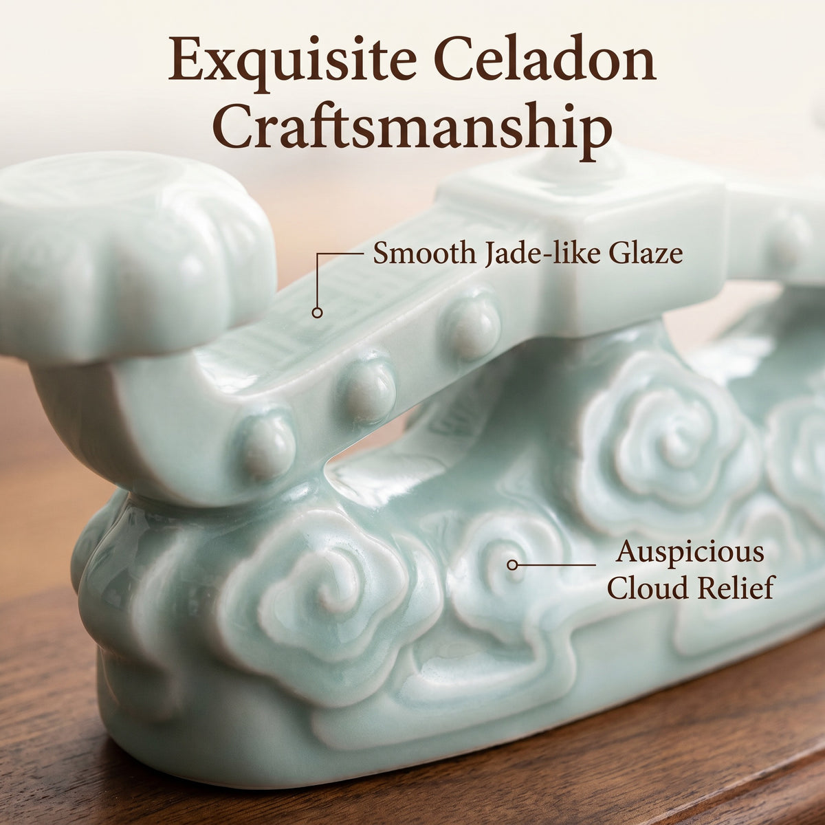 Auspicious Ruyi Celadon Ornament