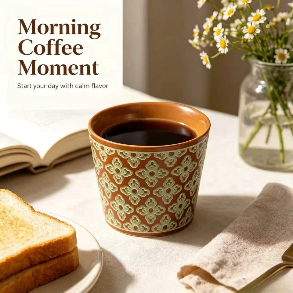 Bao Xiang Floral Ceramic cup