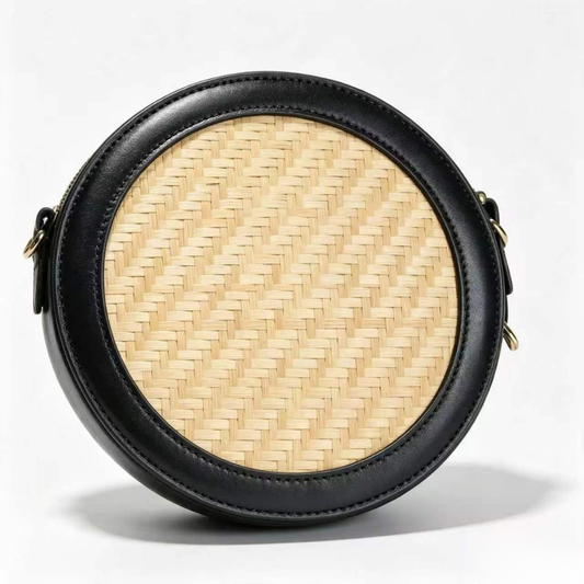 Bamboo Round Cake Shaped Mini Purse