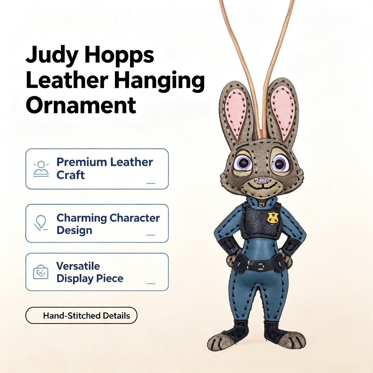 Zootopia Judy Hopps Leather Hanging Ornament