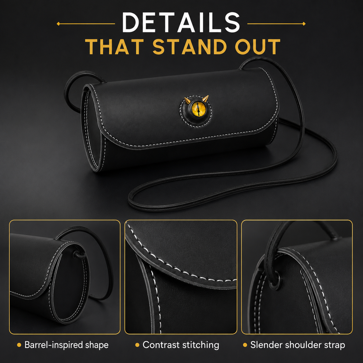 Demon Eye Mini Barrel Shoulder Pouch