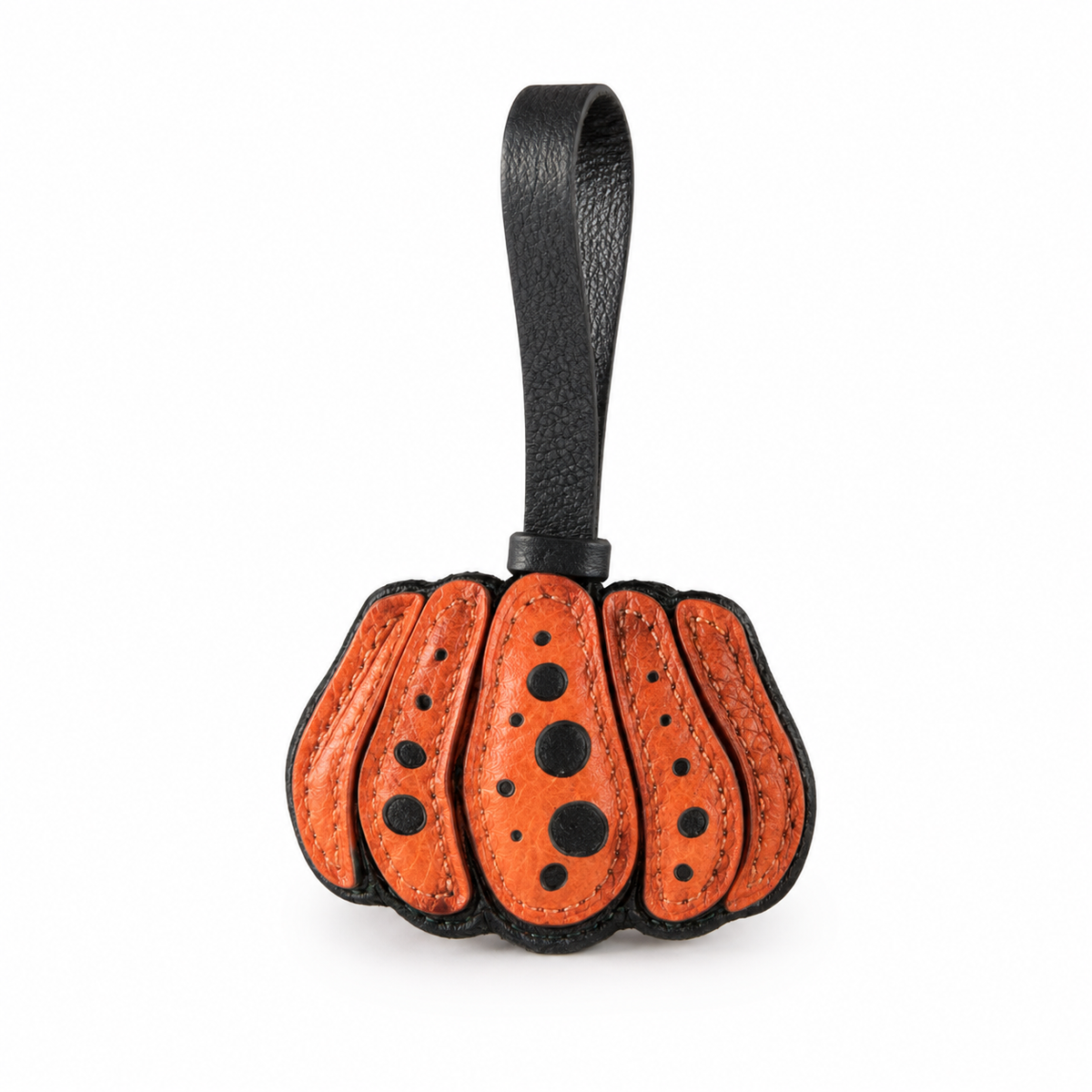 Vintage Dot Pumpkin Leather Hanging Ornament