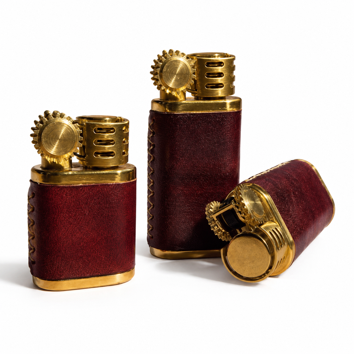 Retro Cowhide Gear Flint Lighter