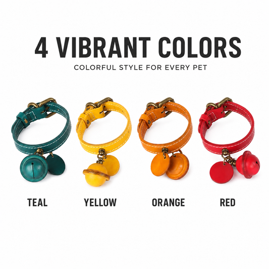Adjustable Leather Pet Collar