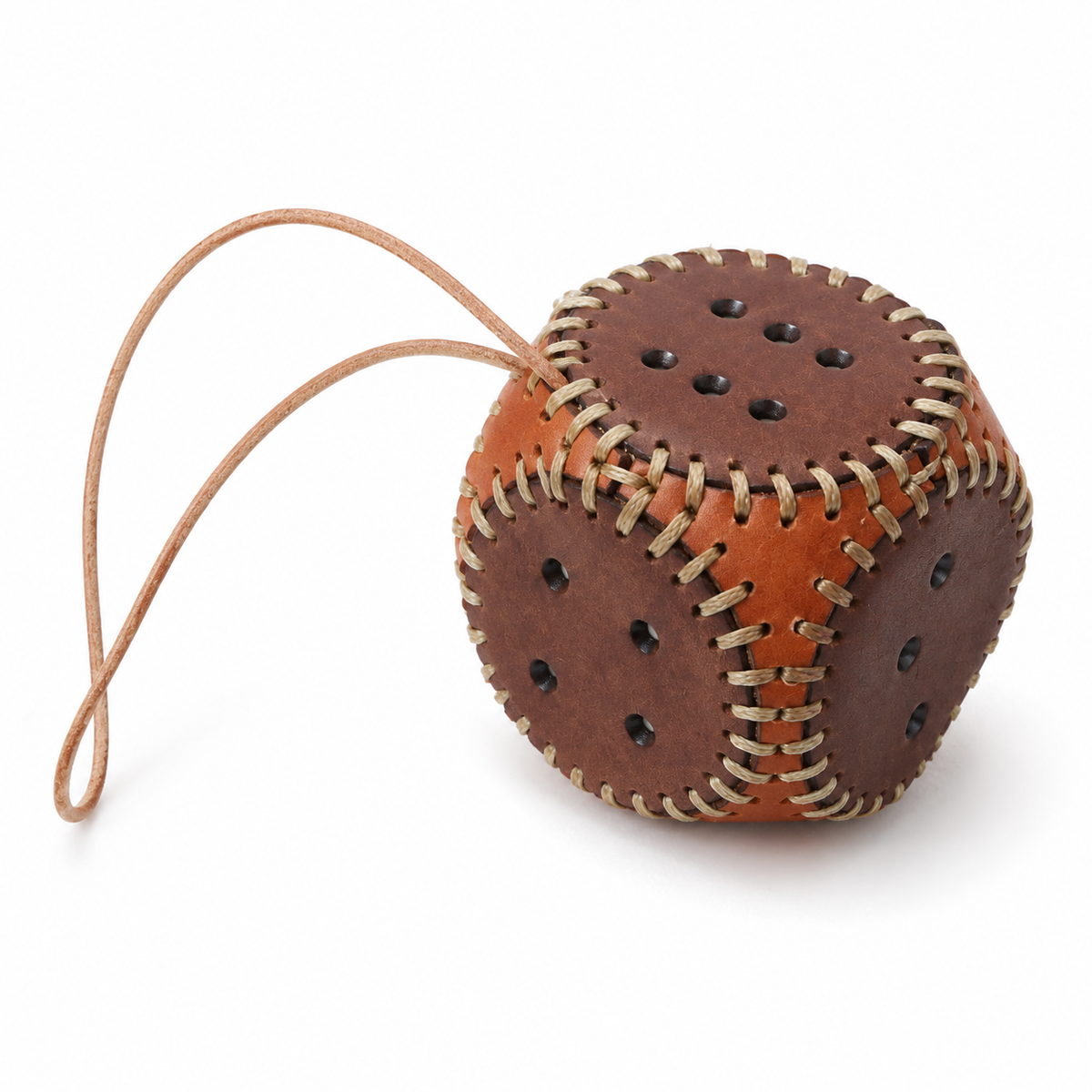 Handmade Leather Dice Bag Charm