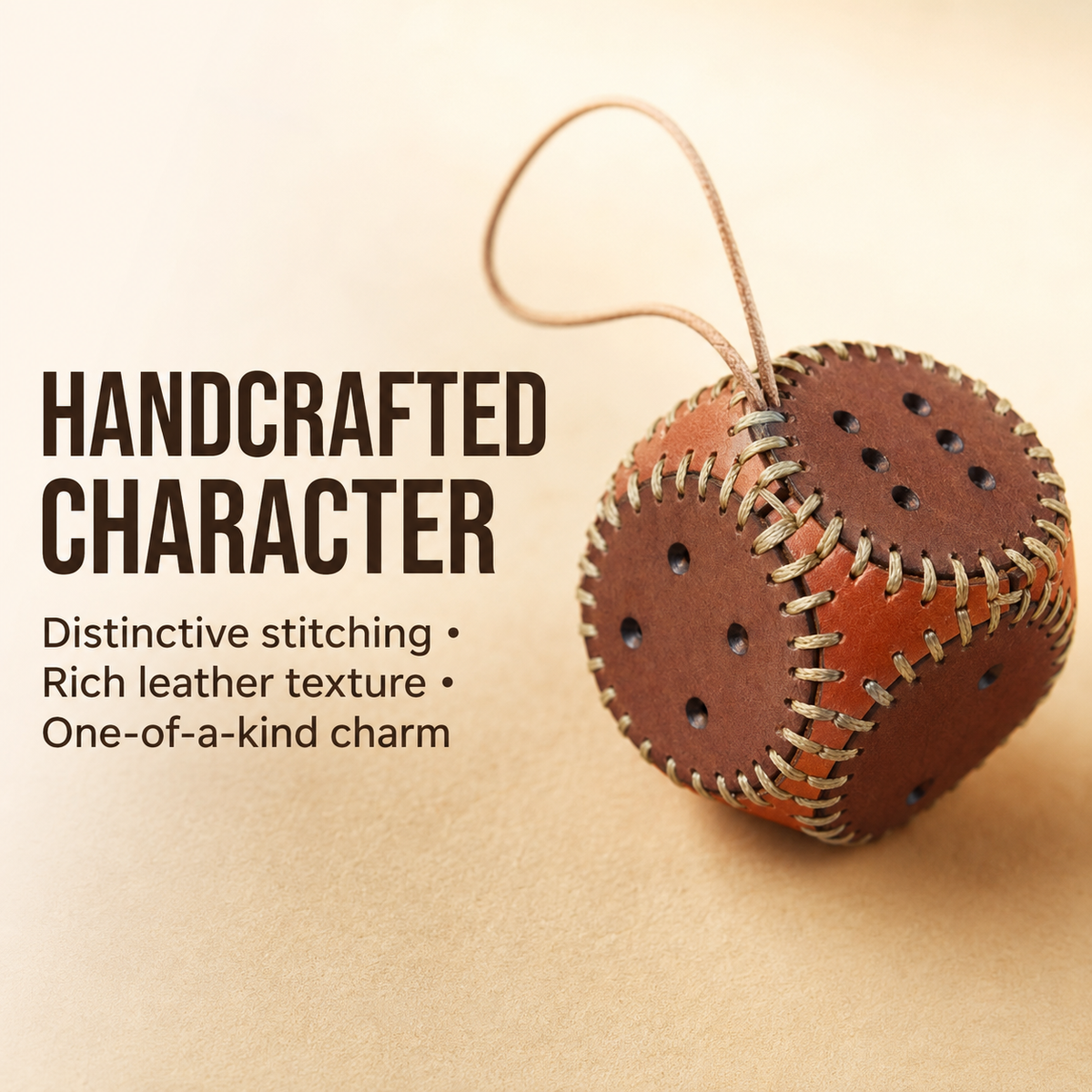 Handmade Leather Dice Bag Charm