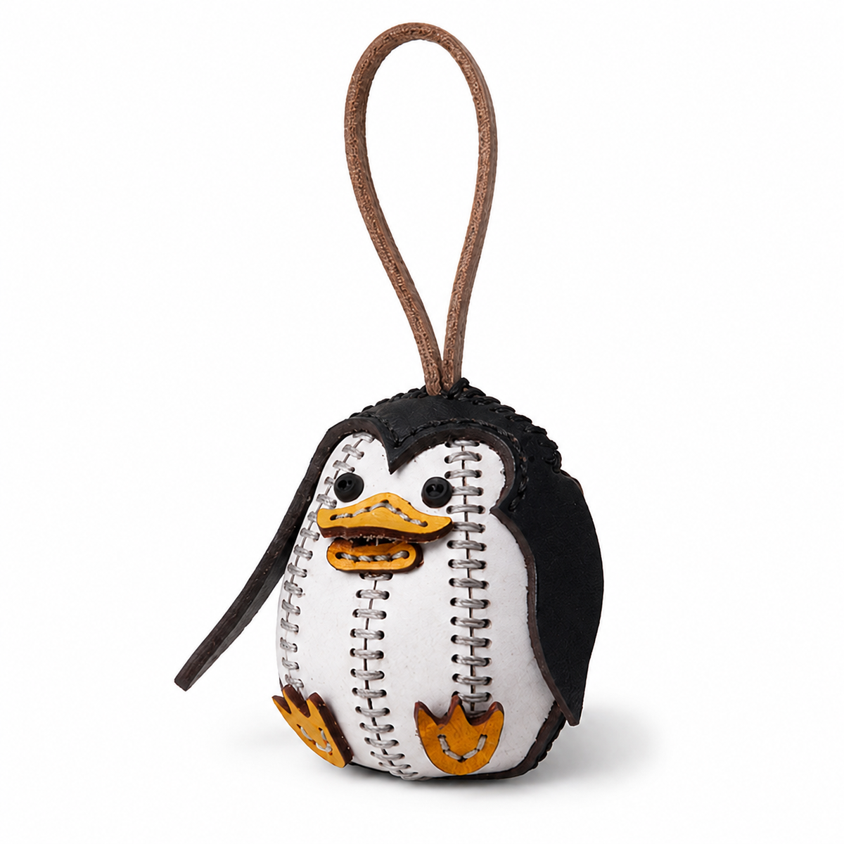 Cute Round Penguin Cowhide Decor Ornament