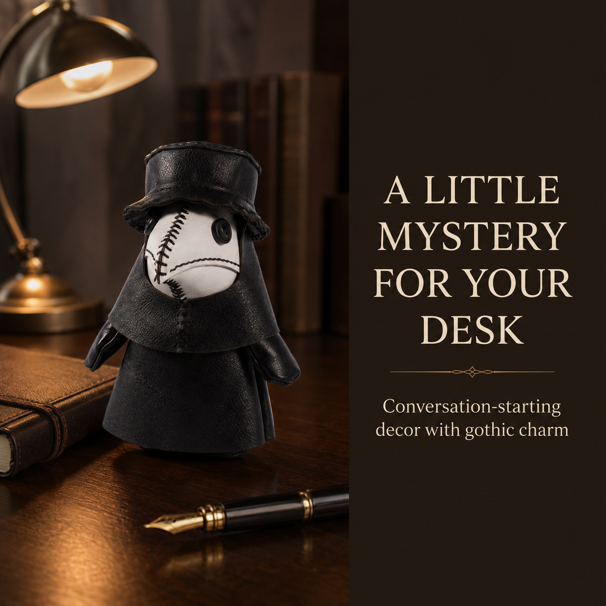 Handmade Plague Doctor Leather Figurine