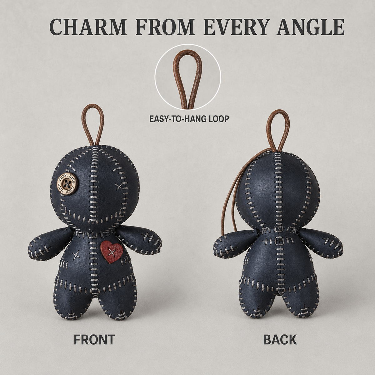 Retro Gothic Cowhide Voodoo Doll Decor Ornament