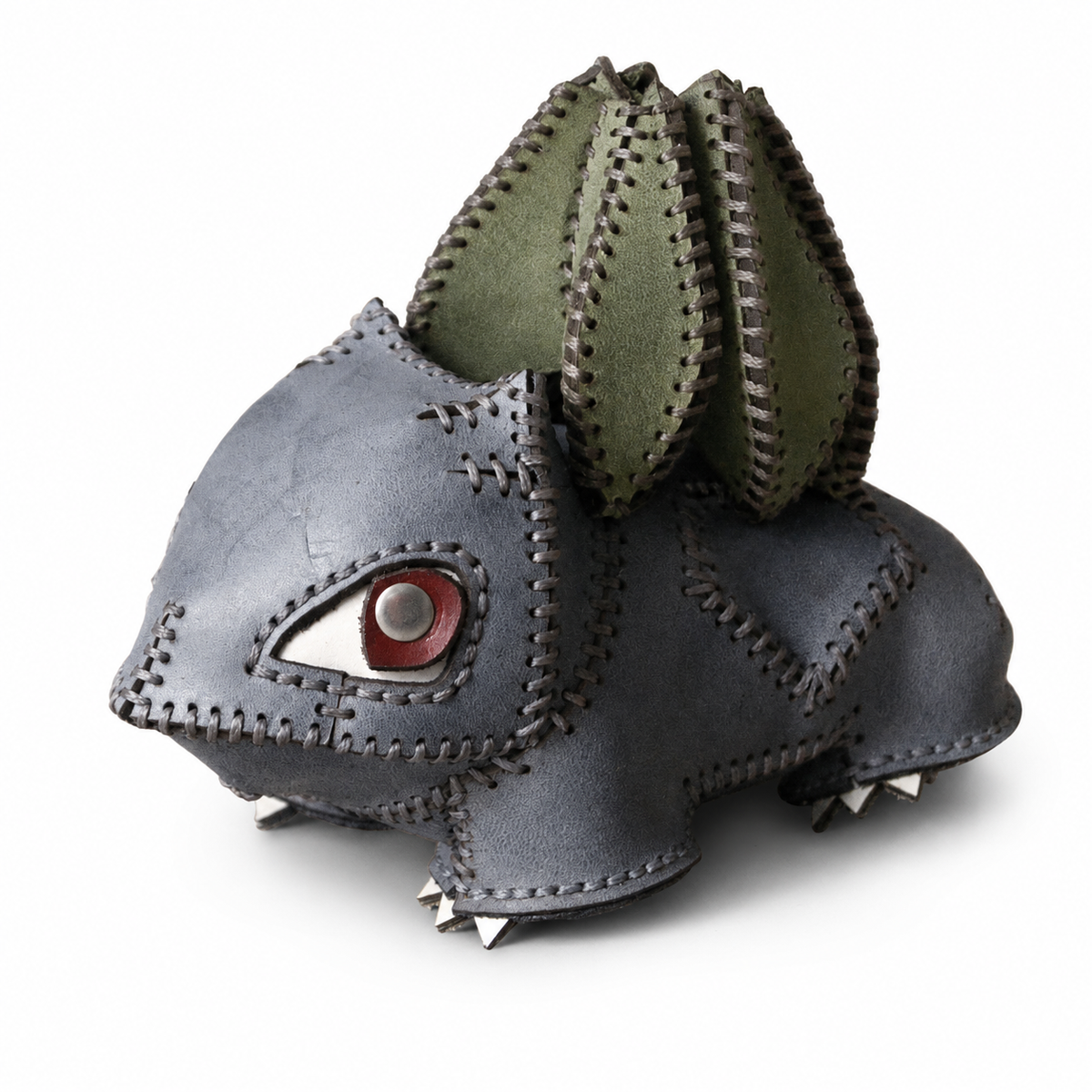 Handmade Pokemon Bulbasaur Leather Figurine