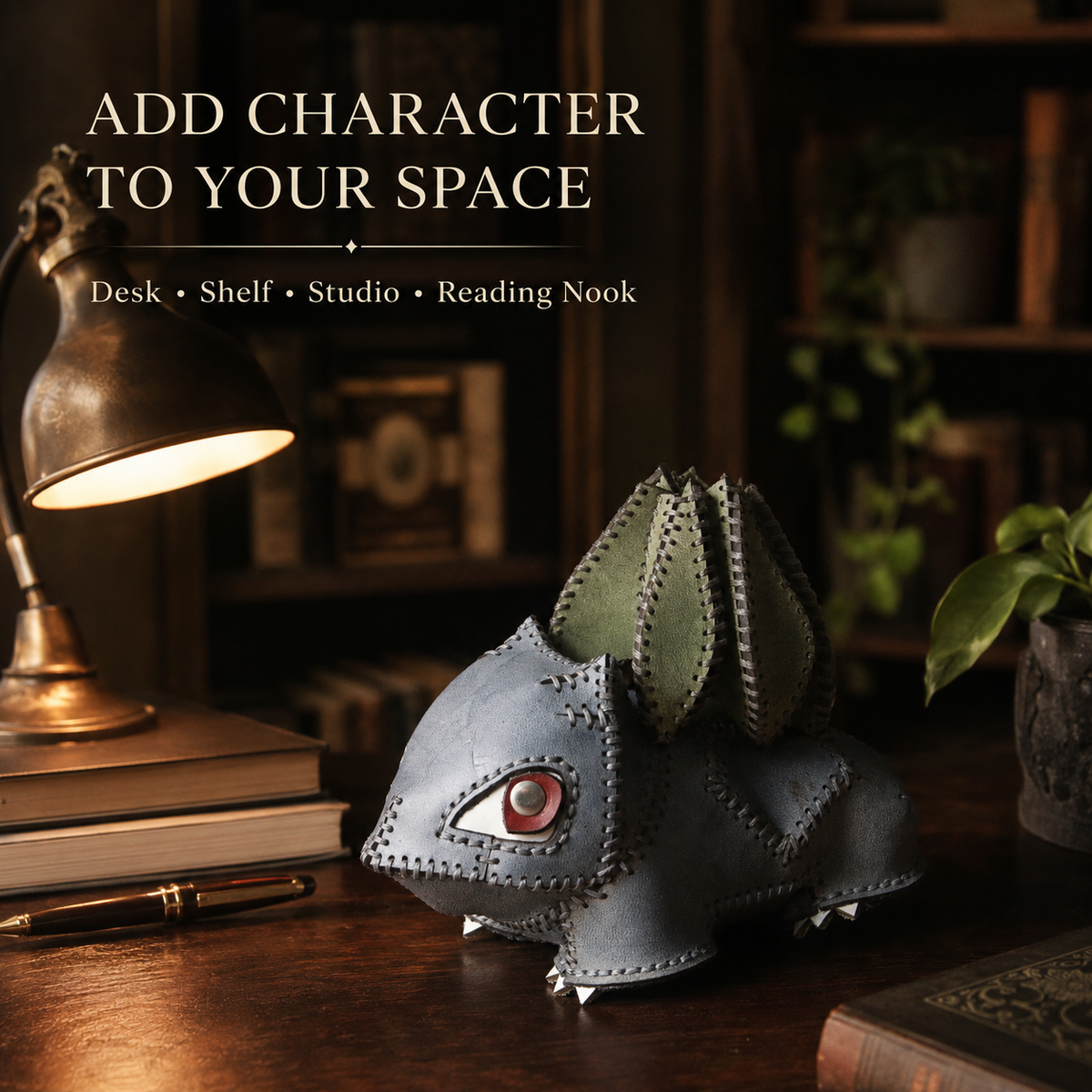 Handmade Pokemon Bulbasaur Leather Figurine