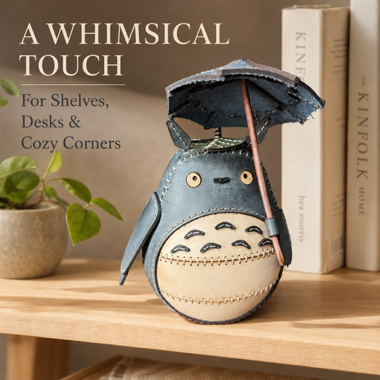 Cute Umbrella Totoro Cowhide Decor Ornament