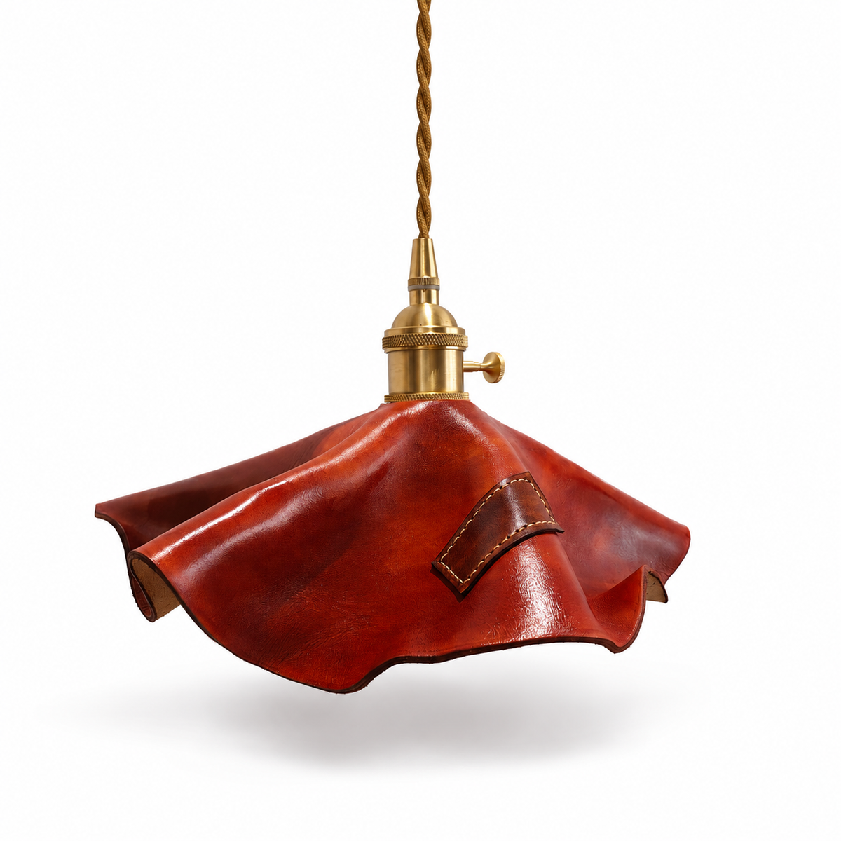 Handmade Patch Leather Pendant Lamp