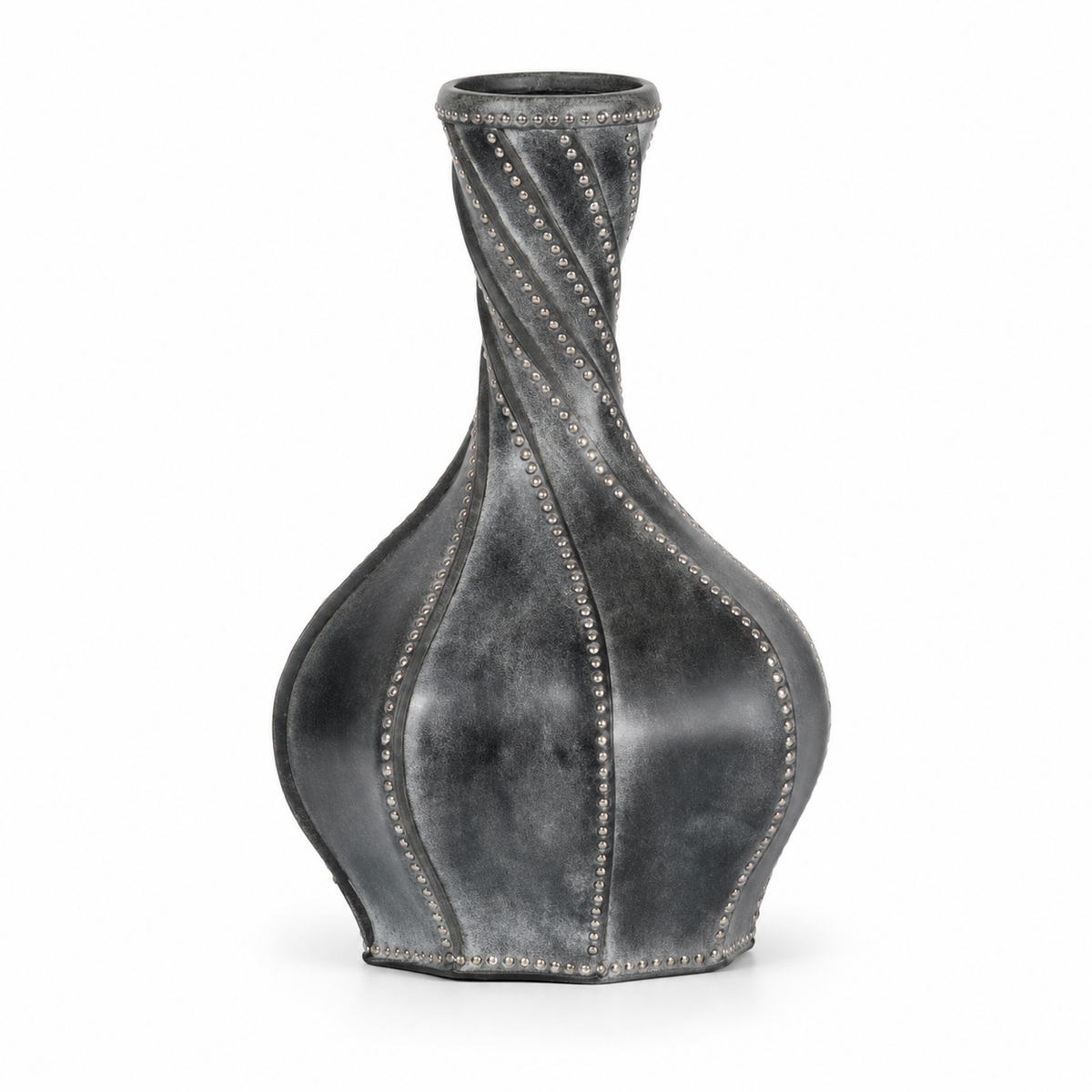 Twisted Leather Vase