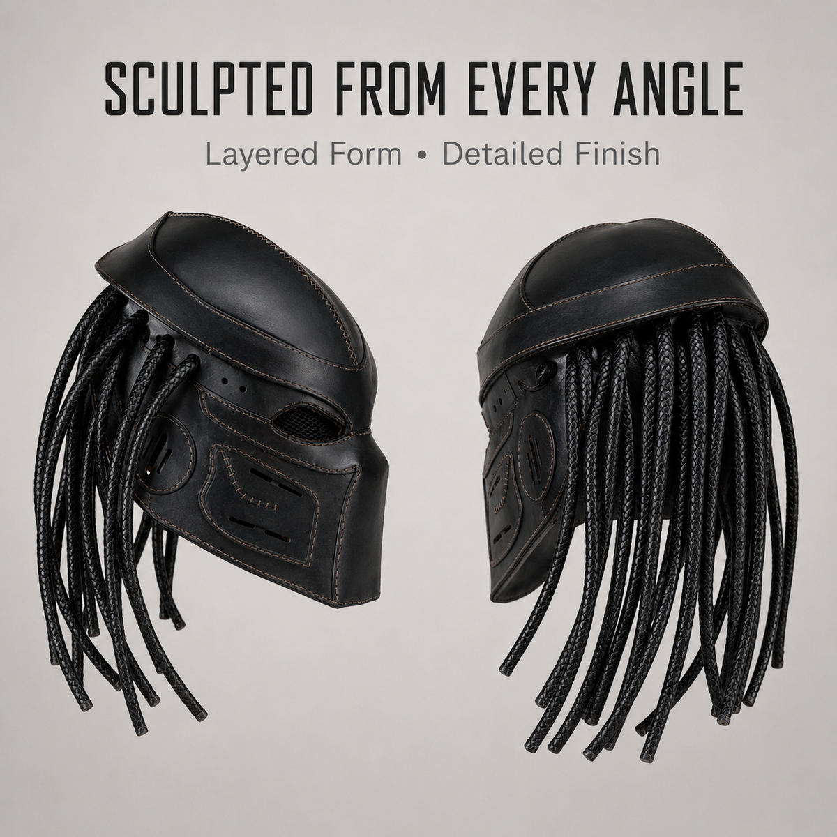 Predator læderhjelm maske