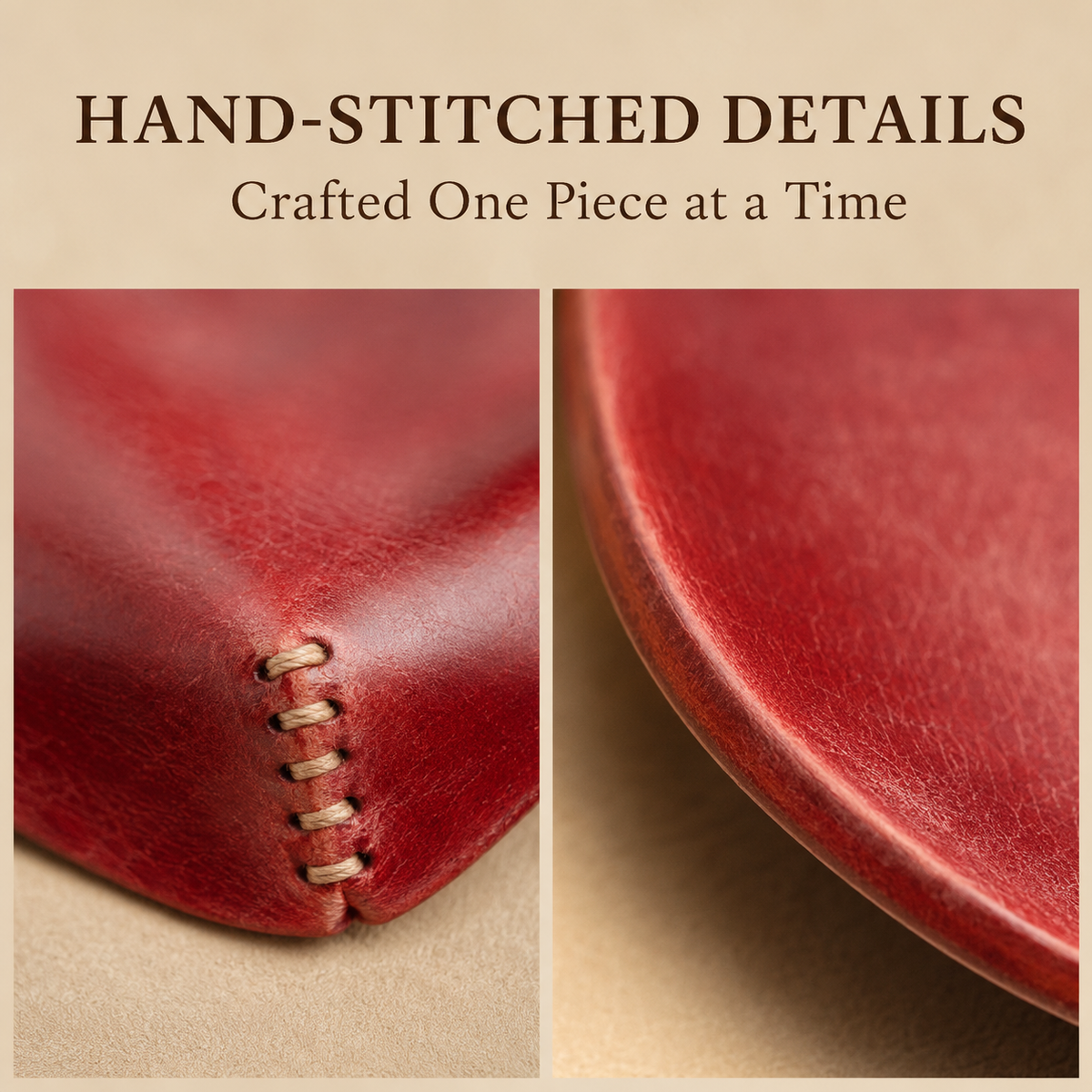 Handmade Red Leather All-Purpose Tray