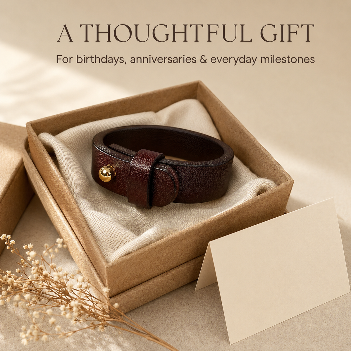 Vintage Vegetable Tanned Leather Wrist Strap
