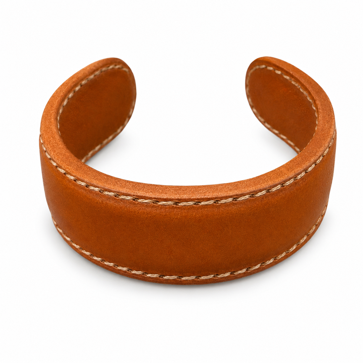 Wide Open Cuff Vegetable Tanned Leather Bracelet