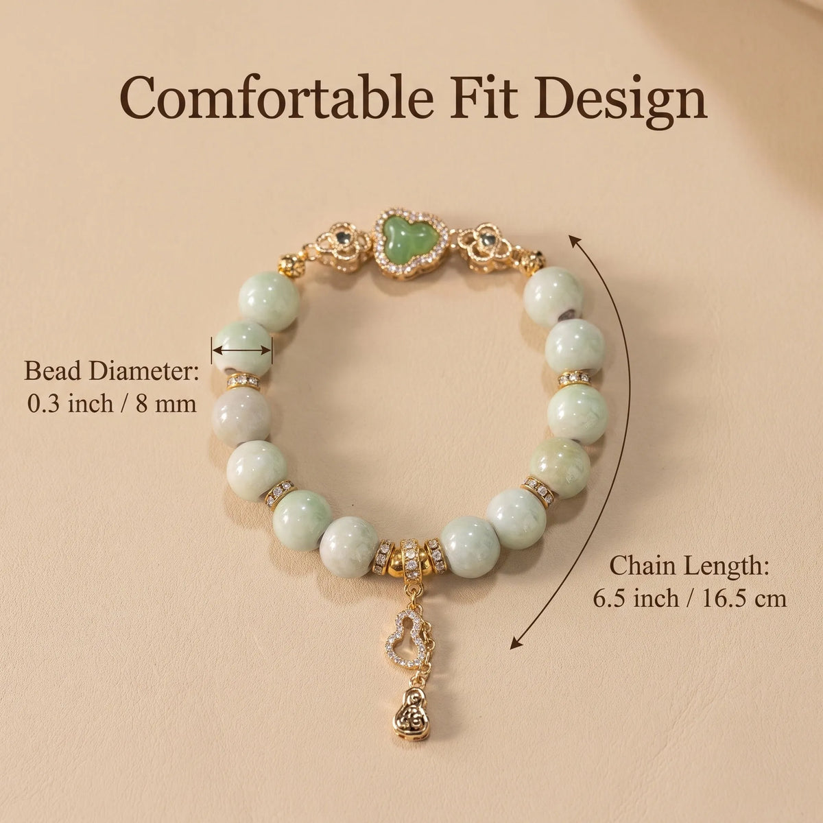 Golden Fu Lu Jade Bracelet