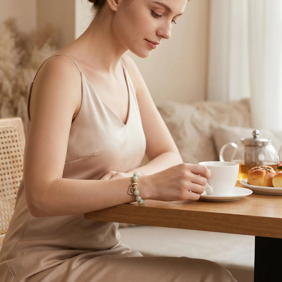 Golden Fu Lu Jade Bracelet