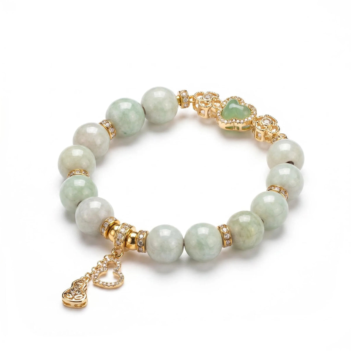 Golden Fu Lu Jade Bracelet