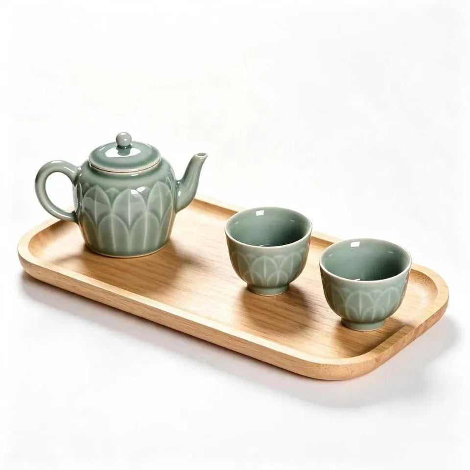 Lucky Lotus Year Tea Set (1 Teapot & 2 Cups)