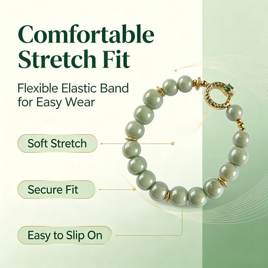 Medusa Green Beaded Bracelet