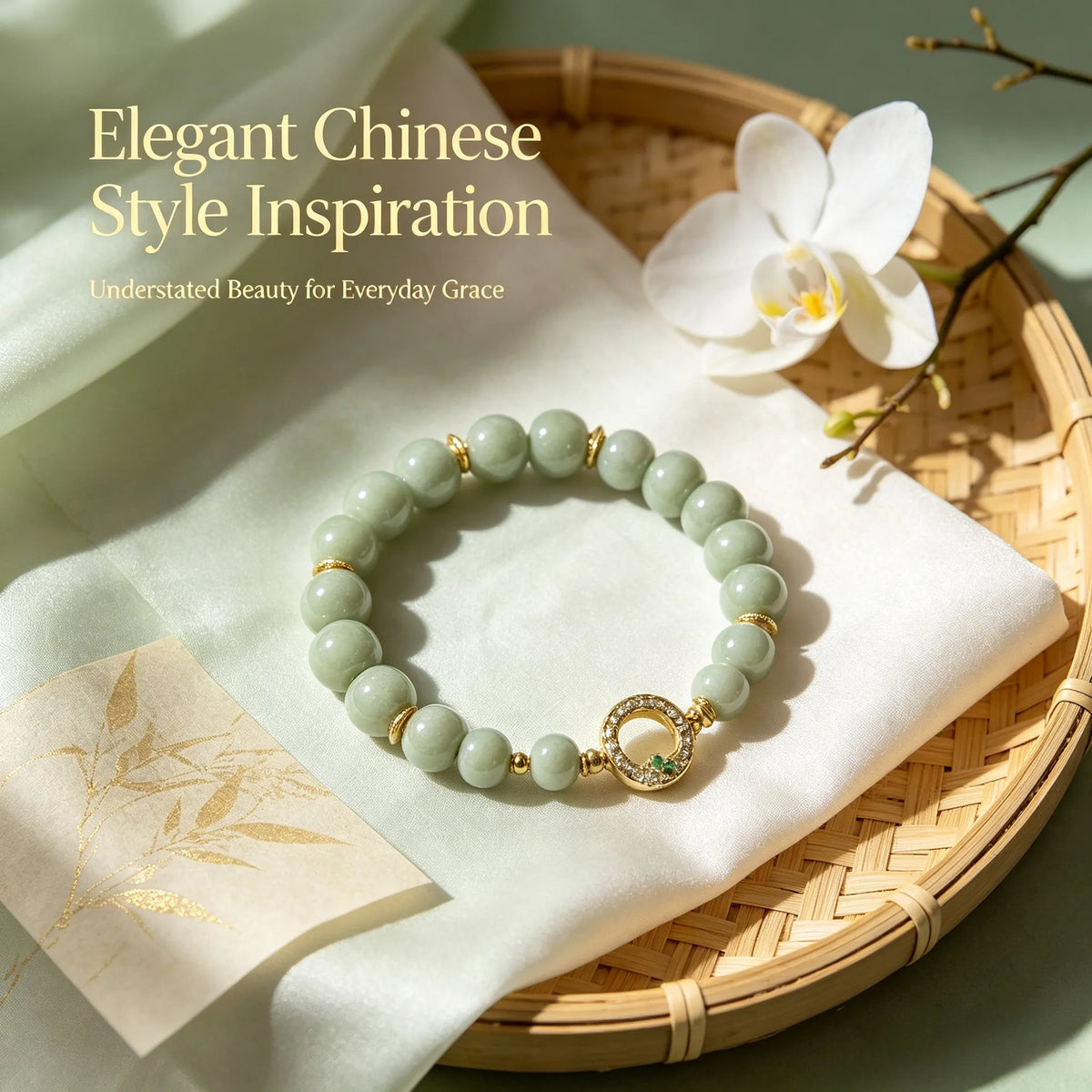 Medusa Green Beaded Bracelet