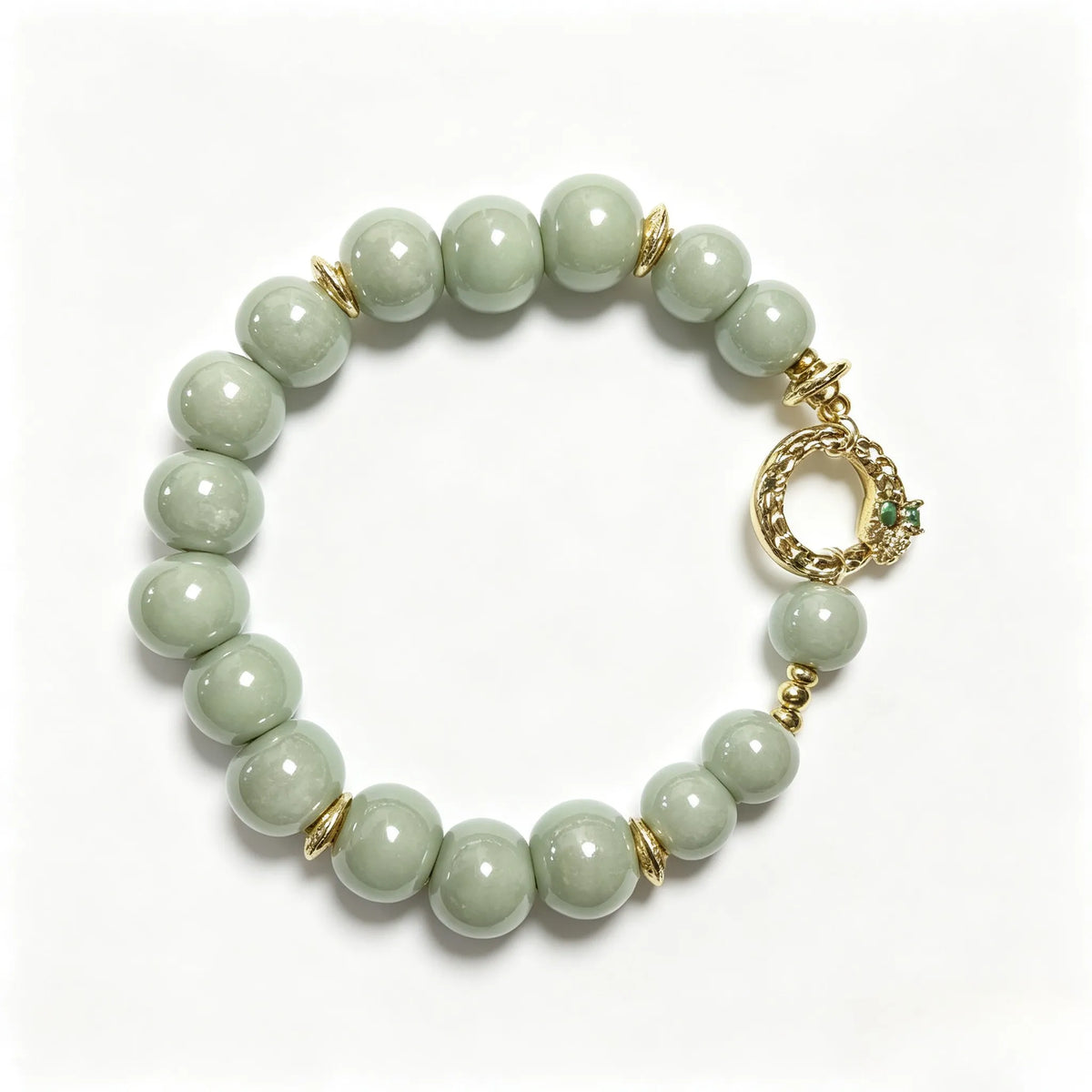 Medusa Green Beaded Bracelet