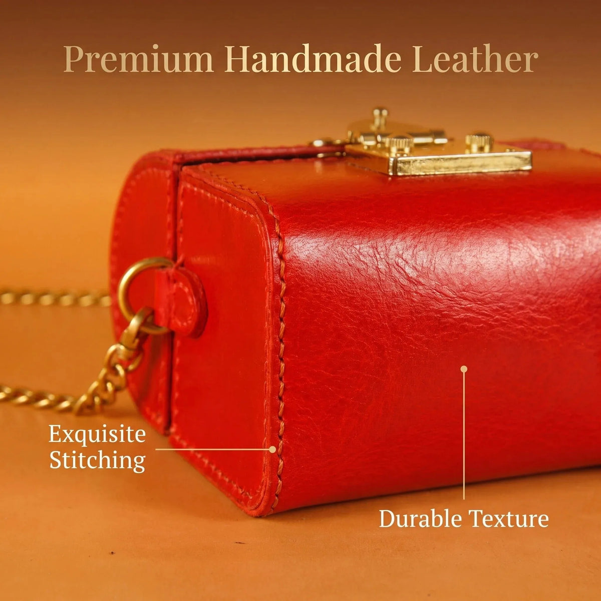 Mini Red Trunk Crossbody Purse