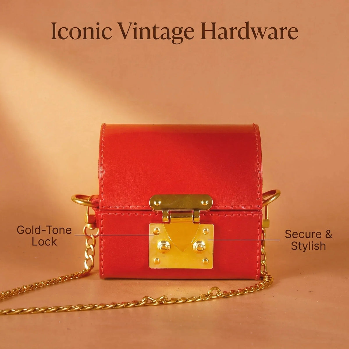 Mini Red Trunk Crossbody Purse