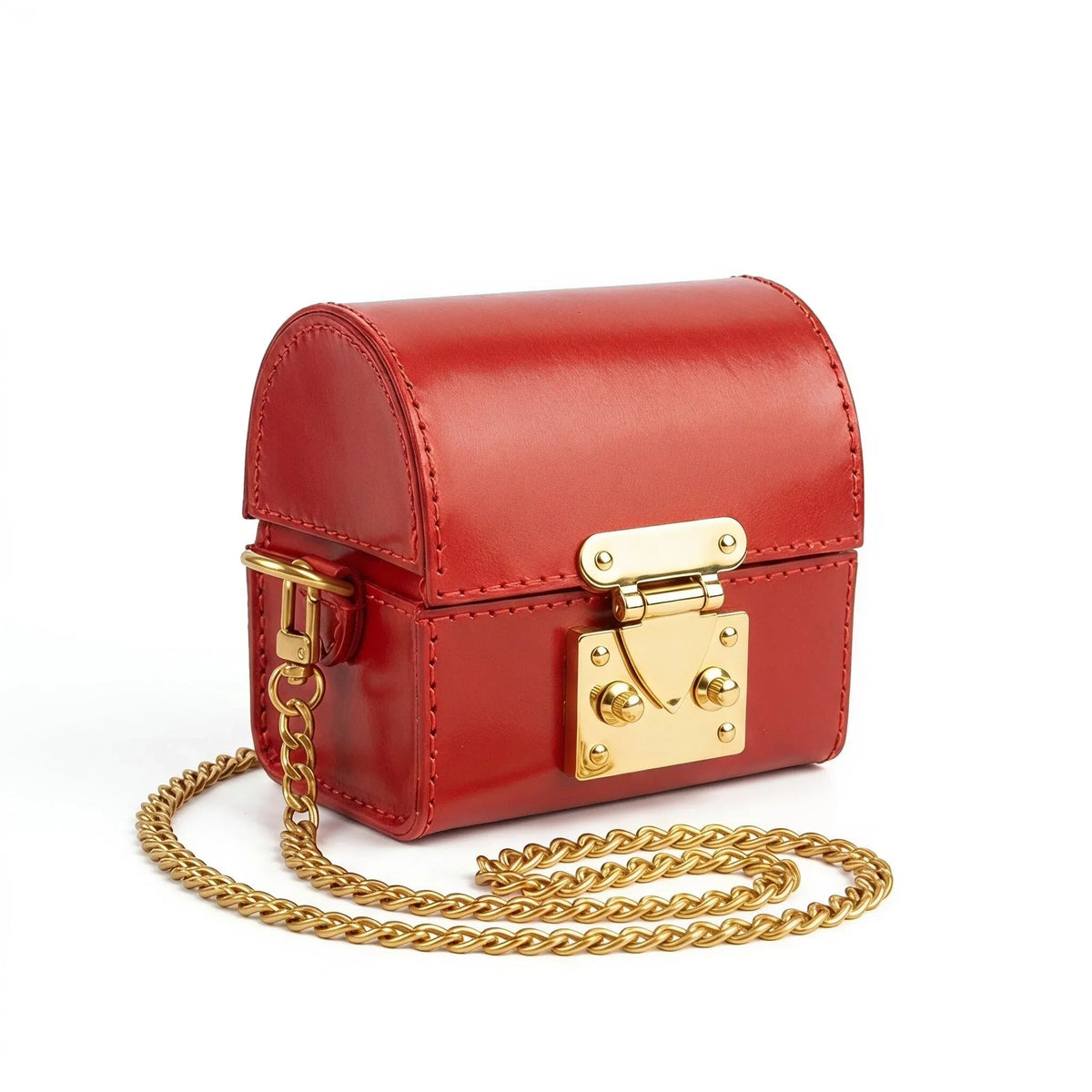 Mini Red Trunk Crossbody Purse