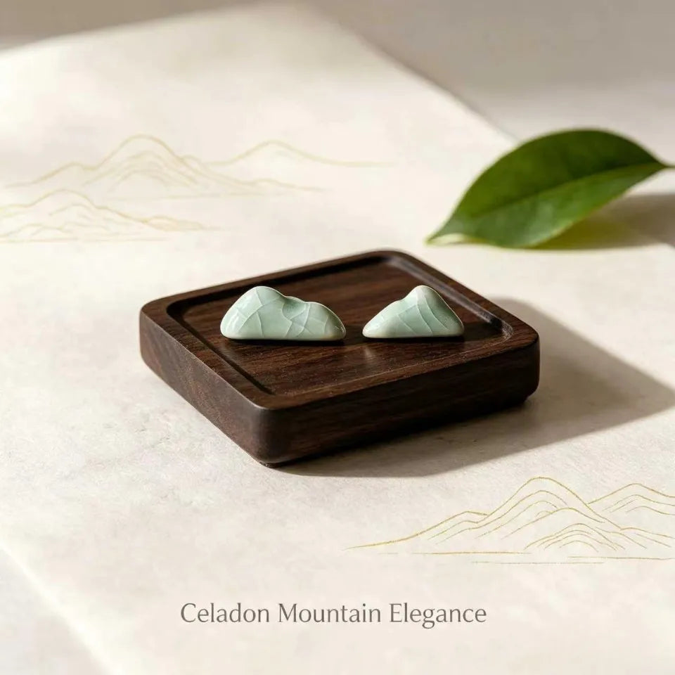 My Own Mountain Celadon Studs