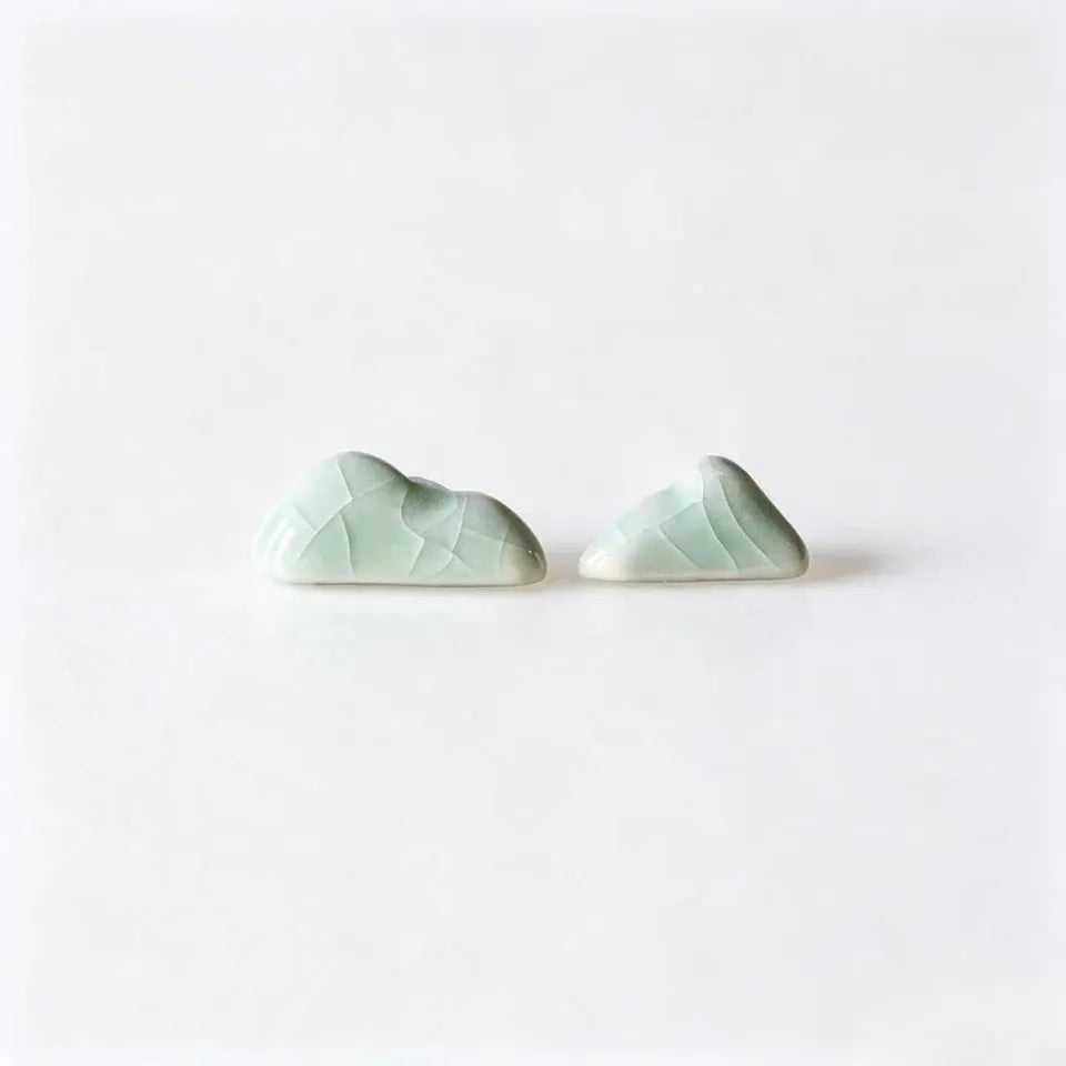 My Own Mountain Celadon Studs