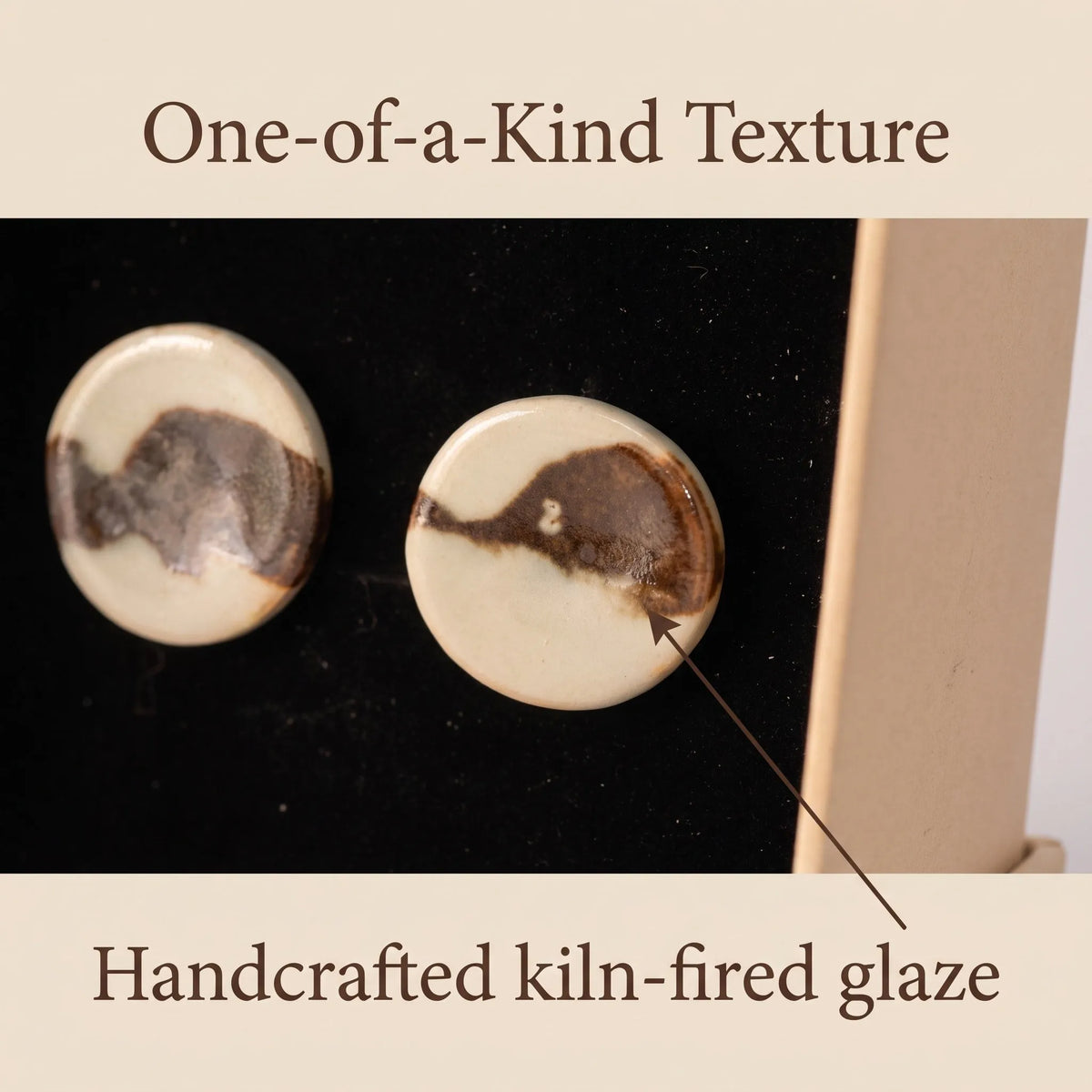 Neutral Ink Wash Round Studs