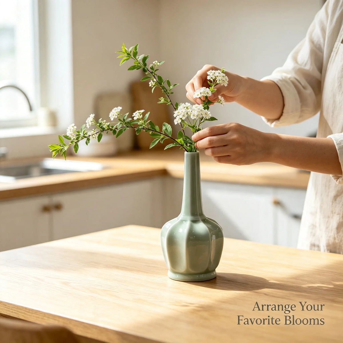 Octagonal vase flower vase