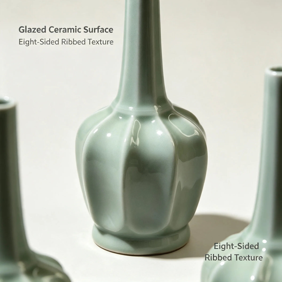 Octagonal vase flower vase
