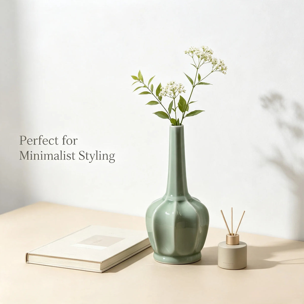 Octagonal vase flower vase