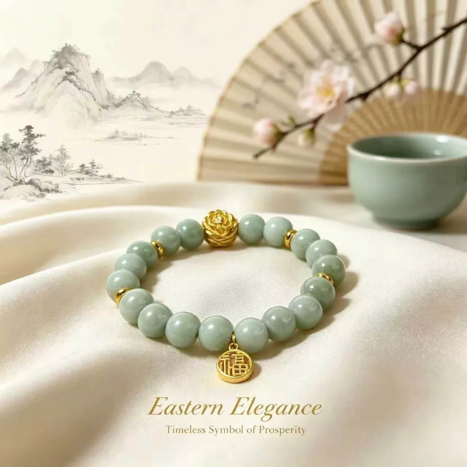 Peony Prosperity Beaded Bracelet
