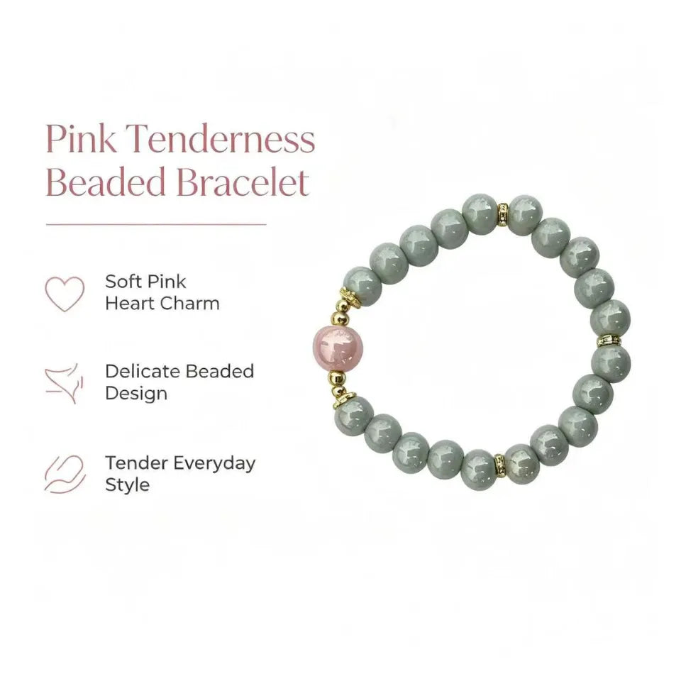 Pink Tenderness Beaded Bracelet