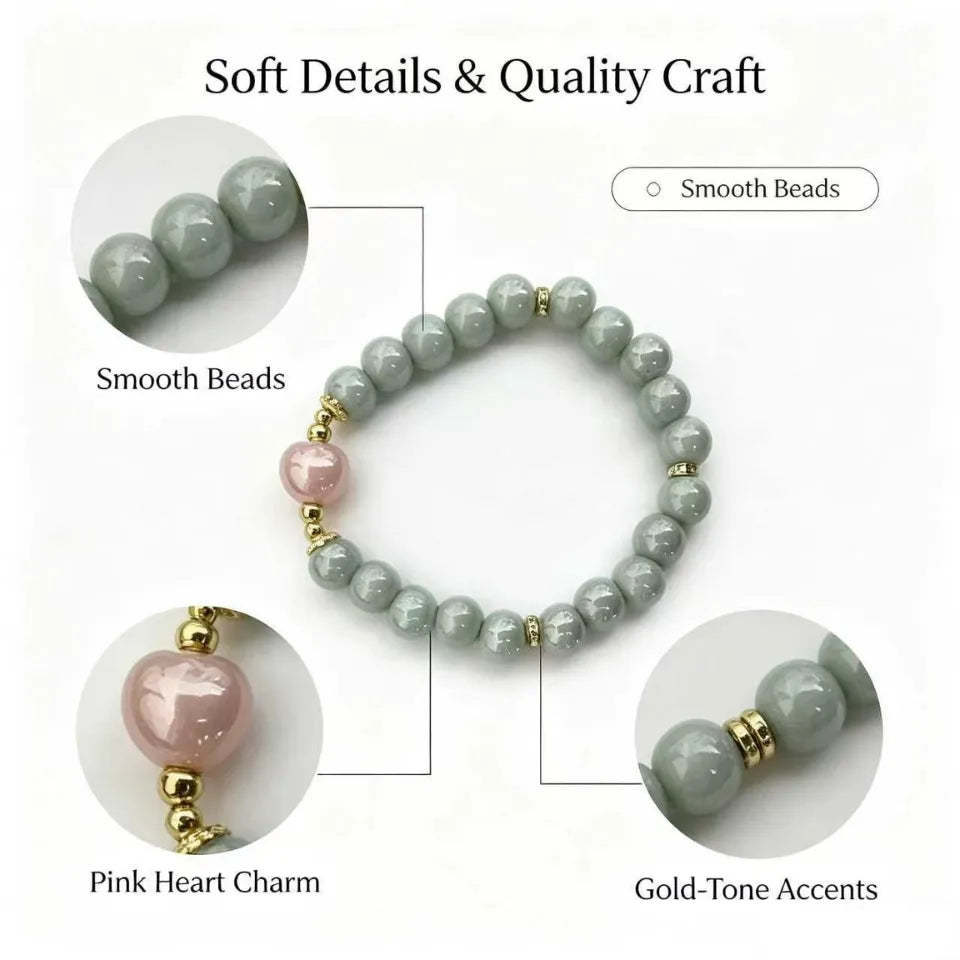 Pink Tenderness Beaded Bracelet