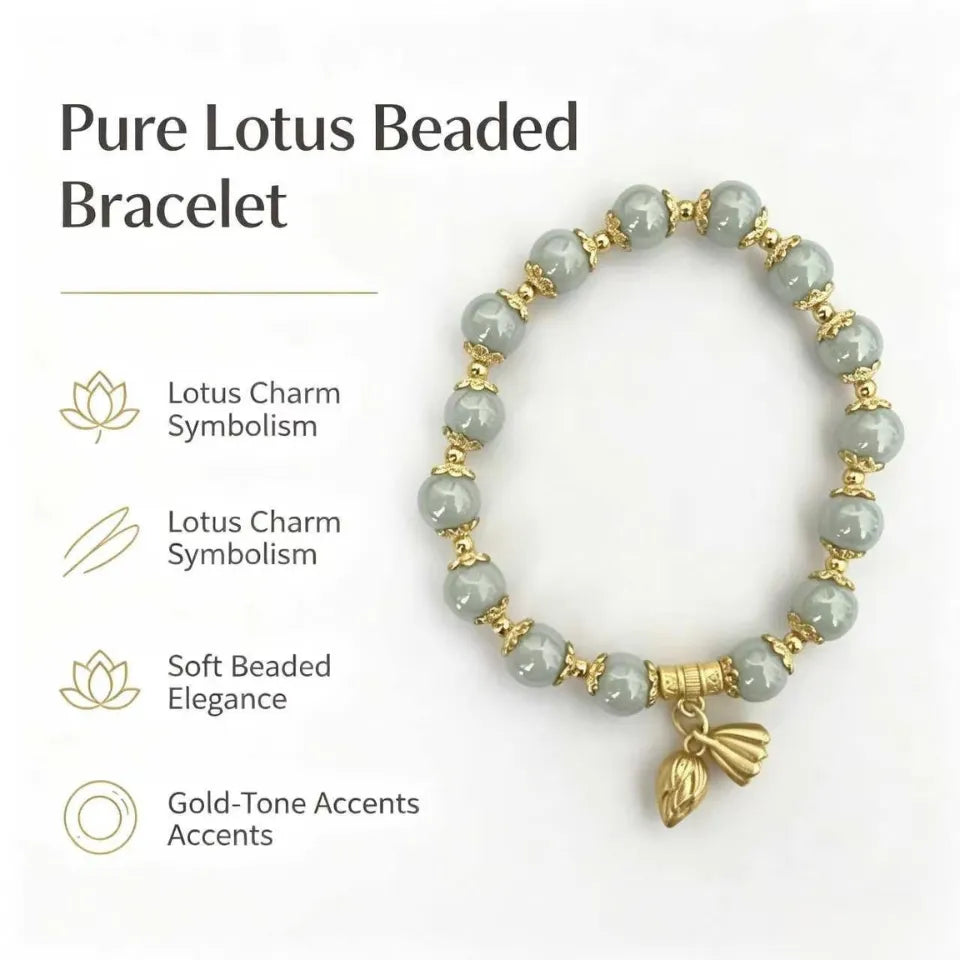 Pure Lotus Beaded Bracelet