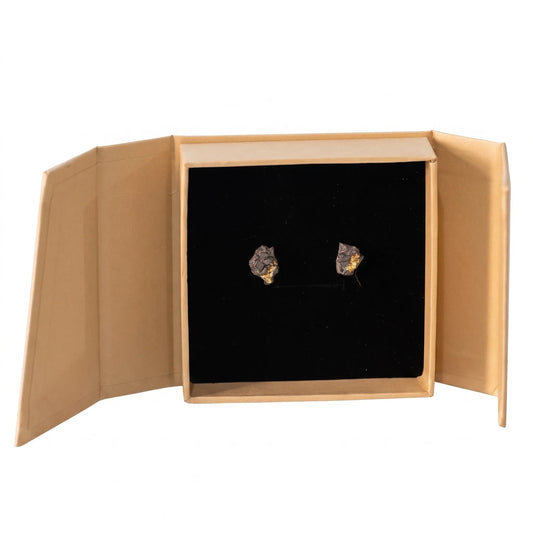 Raw Lava Gold Flake Studs