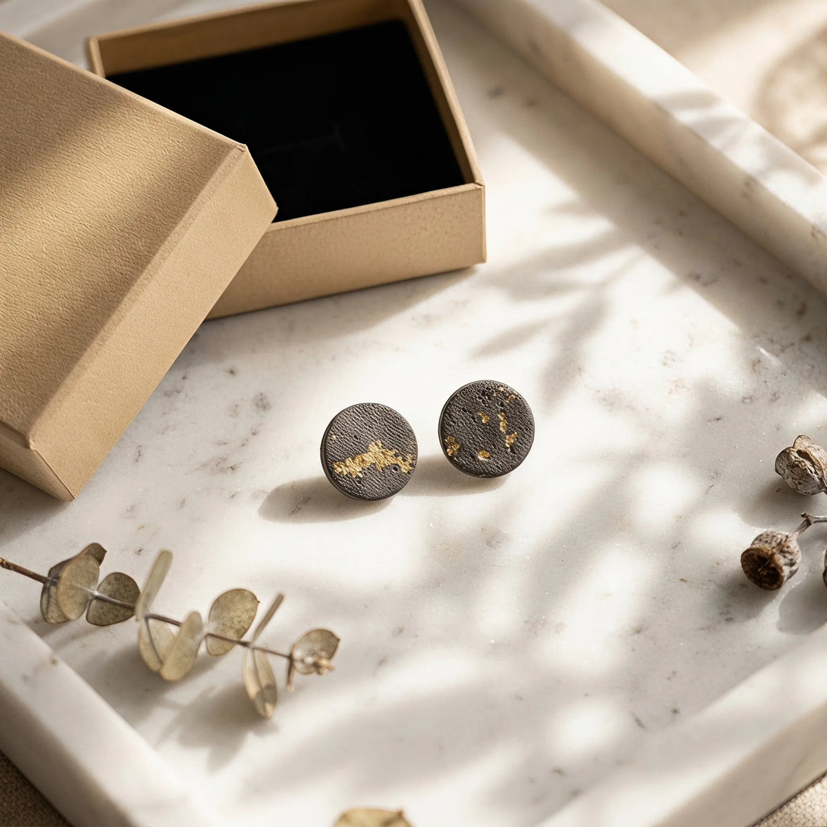 Volcanic Gold Foil Earrings